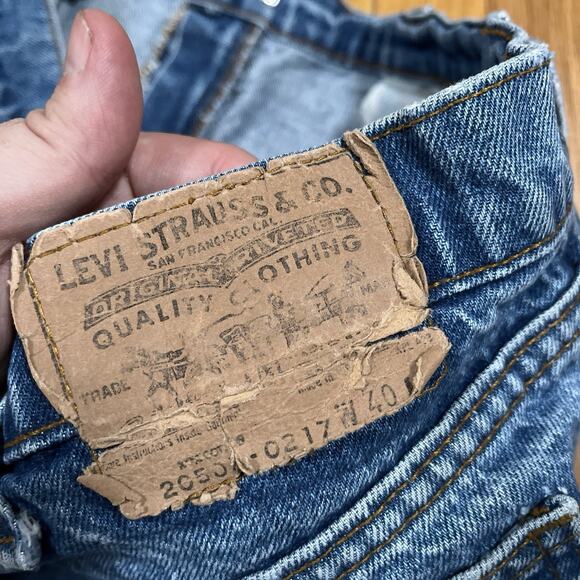 Vintage Levis 20505-0217 Denim Jeans Orange Tab 38x31 40 Tag USA Made Fade - Picture 9 of 11